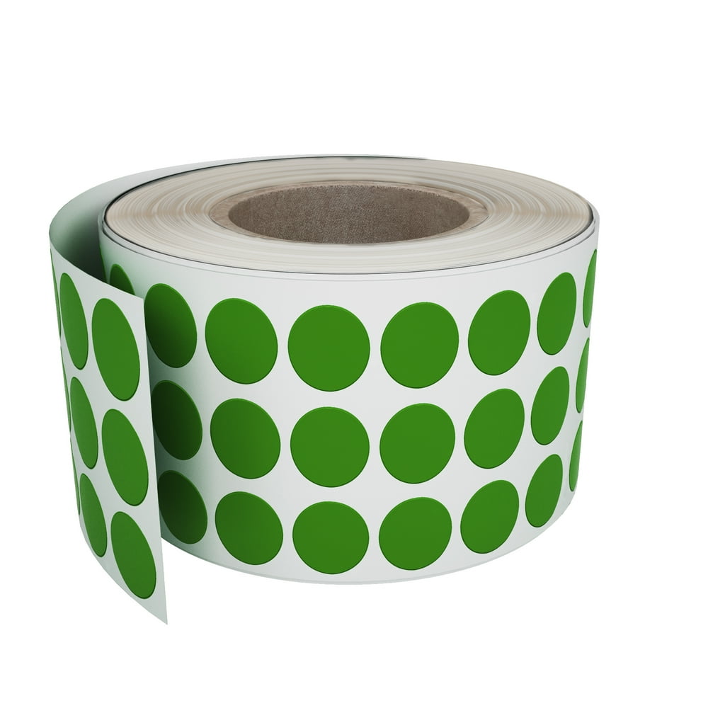 Royal Green Inventory Dot Stickers Green 8mm (.25 inch) Circle Dots
