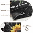 thumbnail image 6 of 2x3 Ft Entryway Area Rug, Sunflower Kitchen Rug Runner Washable Floor Mat, Summer Botanical Floral Vintage Black Plaid Non Slip Indoor Door Mat Throw Carpet for Bathroom Living Room Bedroom, 6 of 8