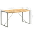 thumbnail image 4 of vidaXL Dining Table 140x70x75 cm Solid Rough Mango Wood, 4 of 5