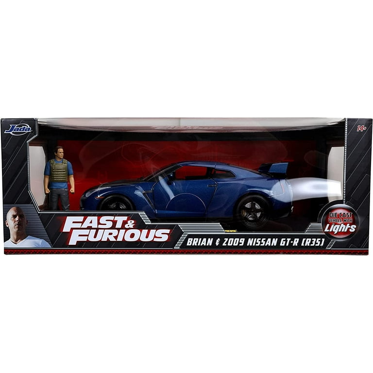 Jada Toys Fast & Furious 1:18 Nissan GT-R R35 Die-Cast Model Car & Brian Figure, Light up, Ages 14+ - Walmart.com Jada Toys Fast & Furious 1:18 Nissan GT-R R35 Die-Cast Model Car & Brian Figure, Light up, Ages 14+ - Walmart.com