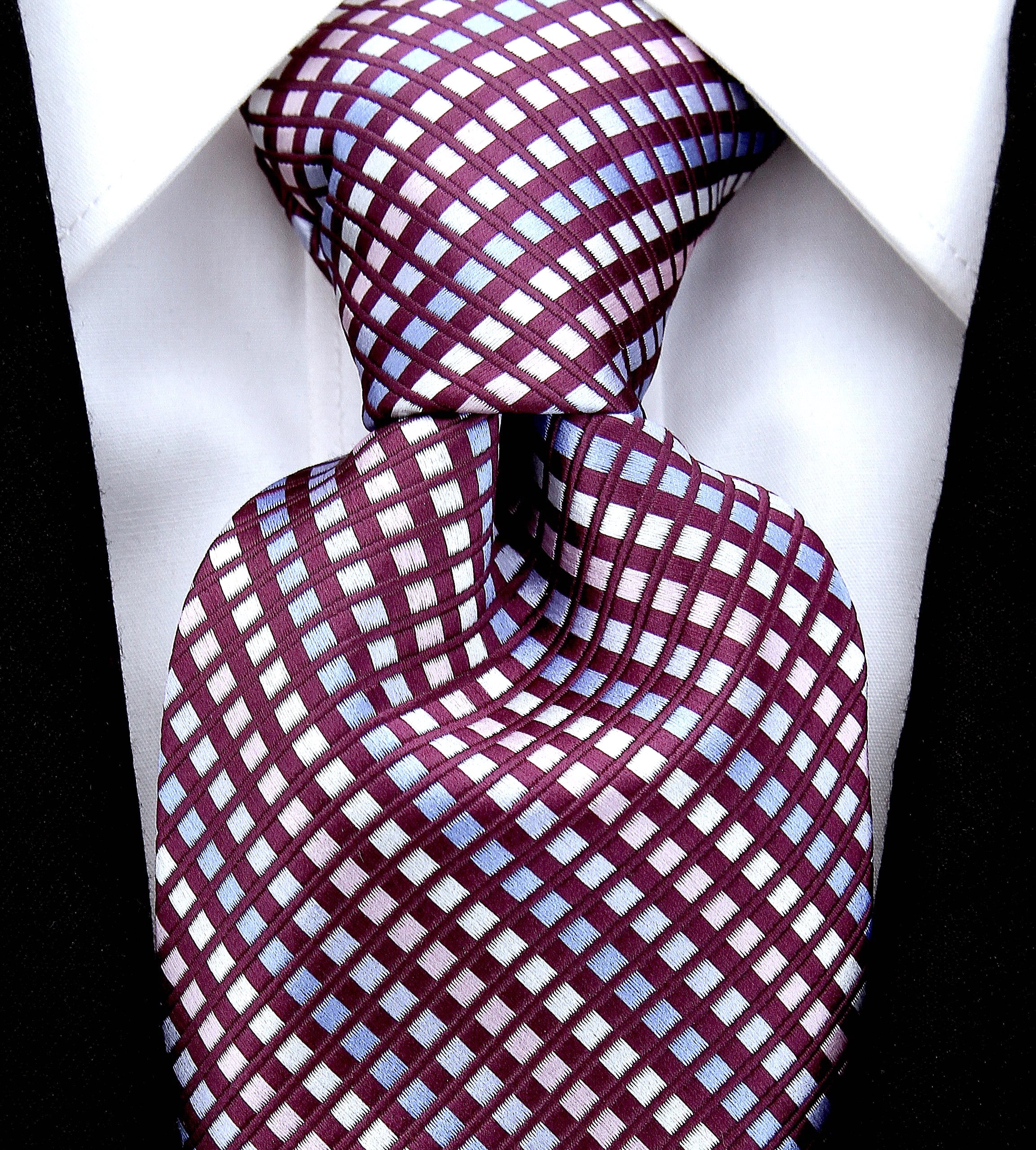 mens purple tie set