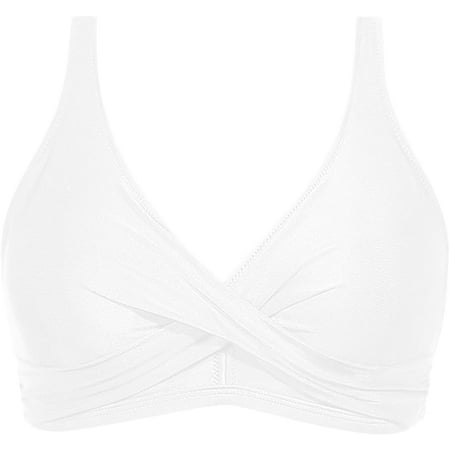 Women Full Coverage Bikini Top No Bottom Push up Swimsuits Top Sport Bra Bathing Suits Tops