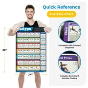 Total Gym 24x 36 Colored Exercise Chart Poster w/ 35 Workouts, 1-Pack