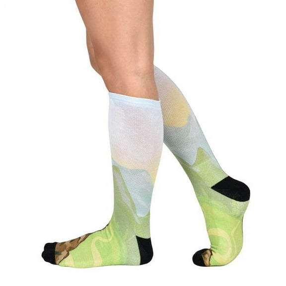 Sierra Socks Hikers Haven Pattern CoolMax Socks, Nature Collection for Men & Women Eco-Friendly Colorful Crew Socks