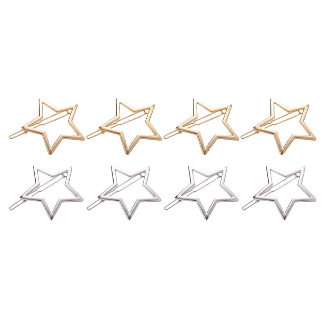 8 Pcs en Forme d'Étoile à Cinq Pointes Pinces à Cheveux Fille Barrettes Bang Clips Épingle à Cheveux