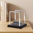 thumbnail image 4 of Halloween Newton Cradle Balance Steel Balls Physics Science Pendulum Desk Toy Halloween Christmas Decorations (Black S), 4 of 8