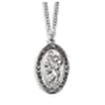 thumbnail image 3 of Saint Christopher Pewter Travel Medal Pendant 1 Inch with Blue Drawstring Gift Bag, 3 of 3