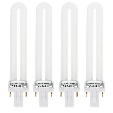 

4Pcs Replacement 9W U-shaped 365nm Lamp Bulb Tube for Nail Art Dryer UV Lamp Light