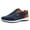 Blue, variant on WILLBEST Men Sneakers Size 15 Wide Men Shoes Fashionable Casual Leather Shoes Outdoor Lace Up Trendy Sneakers 2024