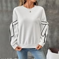 thumbnail image 6 of Women's Bow Oversized Sweatshirt Y2k Crew Neck Long Sleeve Pullover Tops L, 6 of 7