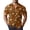 Light Brown, variant on Men's Plus Size Hawaiian Shirt Button Down Tropical Holiday Beach Shirts Casual Short Sleeve Tops Cuban Collar Beach Print Aloha Shirt
