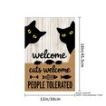 thumbnail image 4 of JOOCAR Welcome Cats People Tolerated Linen Garden Flag with Black Cats and Fish Design for Fall Autumn Home Outdoor Garden Yard Door Decor 12x18 inch, 4 of 5