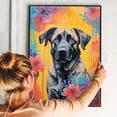thumbnail image 5 of Anatolian Shepherd Dog Flower Canvas Painting Colorfull Canvas Art Prints Bathroom Artwork for Wall Living Room Bedroom Bathroom Wall Art Framed Art Wall Decor 1 inch, 5 of 5