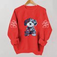 thumbnail image 5 of QINGFSAP Womens Graphic Tops Long Sleeve Crew Neck Casual Loose Fit Sweatshirt, 5 of 5