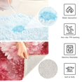 thumbnail image 3 of 2 Piece Bath Mat Set with U-Shaped Toilet Mat and Rectangle Bath Rugs Non Slip Machine Washable Bathroom Mats Red Watercolor Flowers, 3 of 7