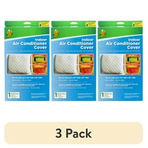 (3 pack) Duck Brand Indoor Air Conditioner Fabric Cover - White, 20 in. x 28 in.
