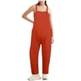 thumbnail image 1 of HBFAGFB Combinaison Femme Mode Décontractée Salopette Ample Pantalon Léger Rouge Taille TG, 1 of 4