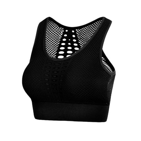 Pavied Sports Bra Push Up Bra Plus Size Bra Women s Large Sports Underwear Vest Hollow Gathered Yoga Fitness Bra Top Blouse Full Coverage Bras Full Coverage Bras Black 2XL