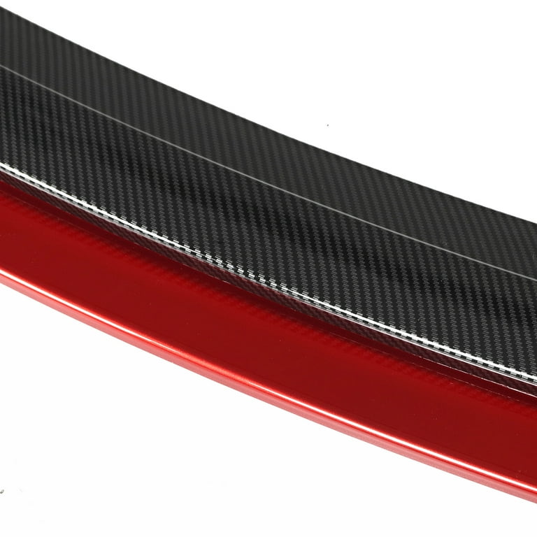 4X Carbon Black + RED Front Bumper Lip Splitter Body Kit Chin