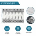 thumbnail image 6 of Black White Boho Placemats Set of 4, Vintage Ethnic Tribe Abstract Art Retro Placemats for Dining Table, Place Mats for Kitchen Tabletop, Waterproof Wipeable Dining Table Mats Set, 6 of 9
