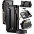 thumbnail image 1 of CaseMe Funda de Cuero para iPhone 17 Pro Max de 6.9 Pulgadas con Billetera [Bloqueo RFID] con Ranura para Billetes con Zíper y 10 Tarjeteros, Correa de Hombro Magnética de Cuero PU Suave para Mujer, 1 of 12