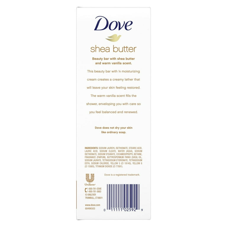 Dove Shea Butter Gentle Skin Bar Soap, 3.75 oz Count 6
