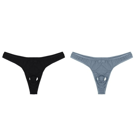(2-Pack) 2025 New Mens Micro Thong Bodysuit for Women with Support Bikini Front Hole Underwear 5Xy for Plus Size Women Underpants