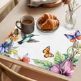 thumbnail image 3 of Placemat Set of 6 Spring Flowers Pastoral Placemats for Dining Table Butterfly Bird Washable Table Mats for Kitchen and Party Decor Indoor & Outdoor Use, 3 of 8