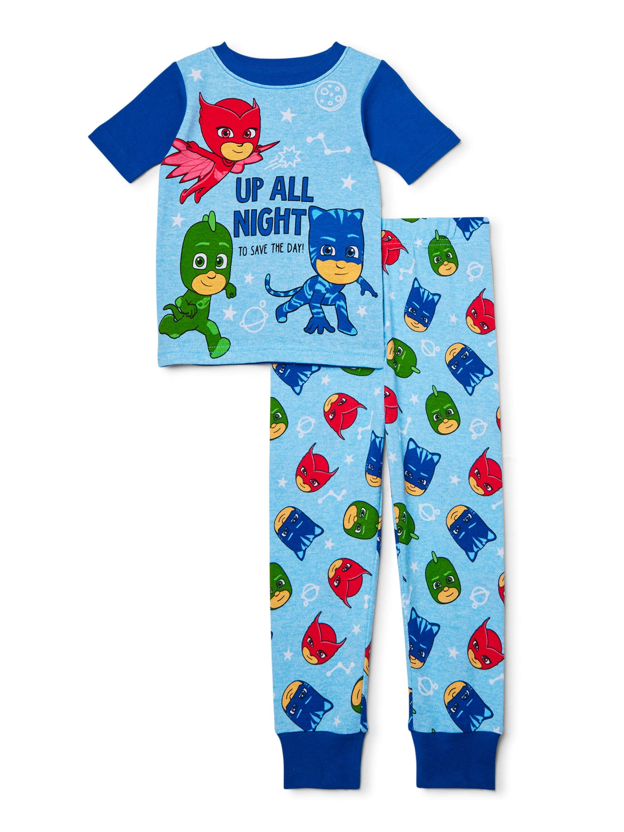PJ Masks Toddler Boys Long Sleeve Pajamas with Cape 21PJ108ELL 