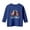 Blue, variant on Toddler Girls Three Quarter Sleeve Shirts Crewneck Tops Christmas Print Casual Top Size 3-4T ,Black