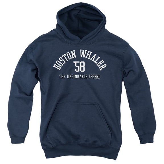 Boston Whaler Boston Collegiate Youth Kids Boy/Girls Pull-Over Hoodie, Navy, Medium