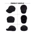 thumbnail image 3 of Deago Men’s Winter Baseball Cap with Ear Flaps Dad Caps Fleece Lined Warm Trooper Trapper Hunting Hat for Cold Weather (Black), 3 of 9