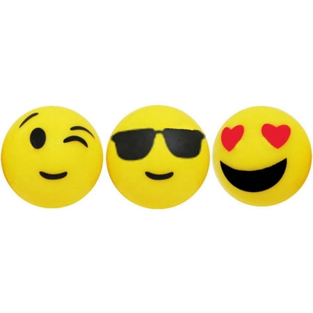Emoji Flashing Rubber Balls