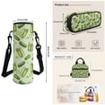 thumbnail image 7 of Uorisanigo Green Pickle Kids Backpack 4-Piece Travel Set, 17-Inch Rucksack with Front Pocket, Matching Lunch Bag, Water Bottle Case and Pencil Holder for Back to School, 7 of 7