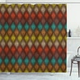 thumbnail image 1 of Ambesonne Geometric Shower Curtain, Folk Dots in Diamond Form, 69"Wx84"L, Multicolor, 1 of 2