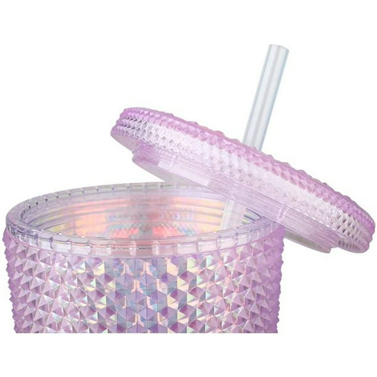 Matte Studded Cups, GIXUSIL 24 OZ Matte Studded Large Tumbler with Lid sand  Straws,BPA FREE,Insulated Studded Double Wall Cups with Straw,Reusable DIY