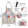 thumbnail image 3 of Pioneer Flower Floral Print Pattern Apron-Garden Aprons for Women with Pockets-Cotton Linen Waterproof Kitchen Cooking Gardening Aprons Adjustable for Kitchen,Cooking,BBQ and Salon 33x27 Inch, 3 of 7
