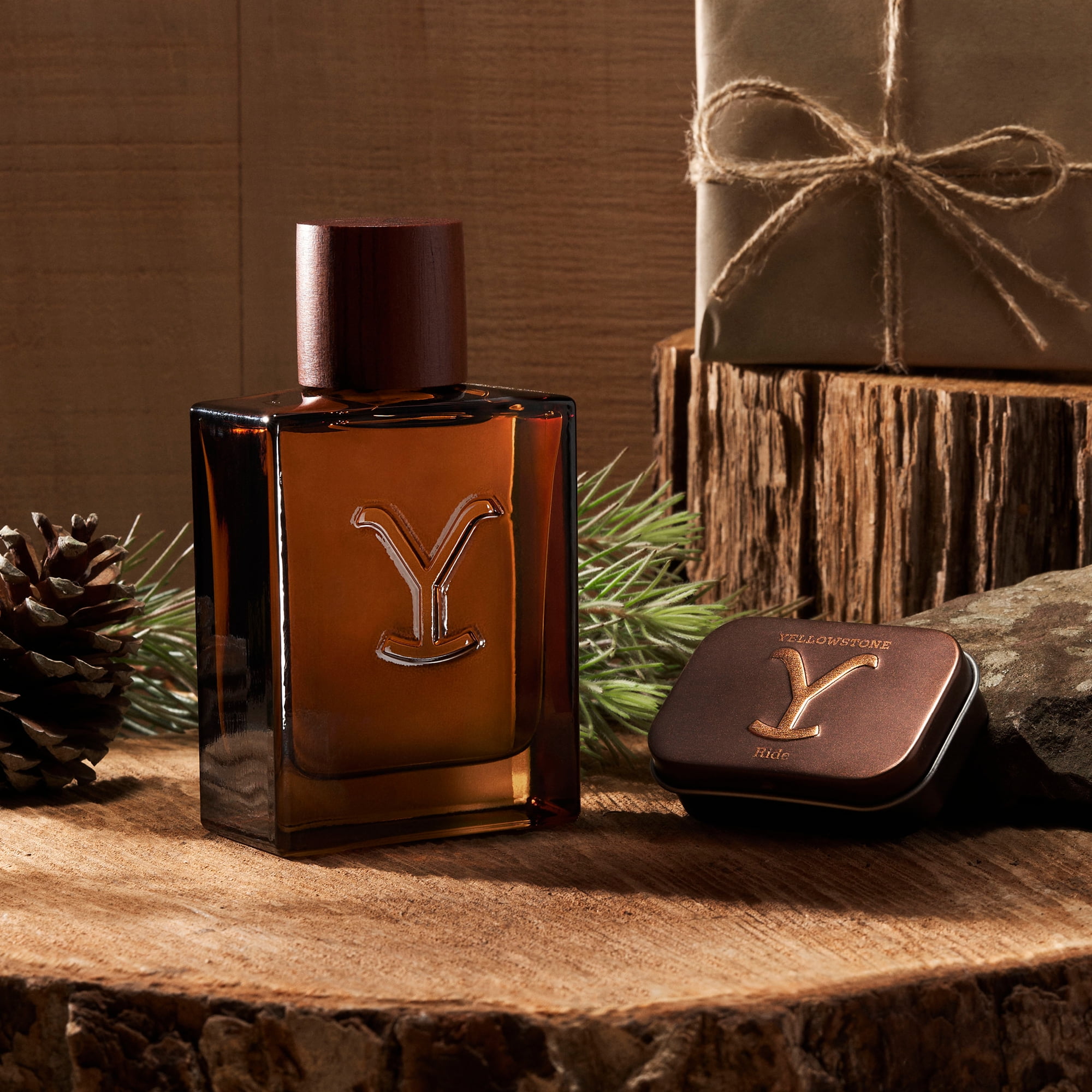 Yellowstone Ride Men's Cologne Gift Set – Eau de Cologne 3.4oz & Solid Cologne – Rugged Holiday Fragrance for Men