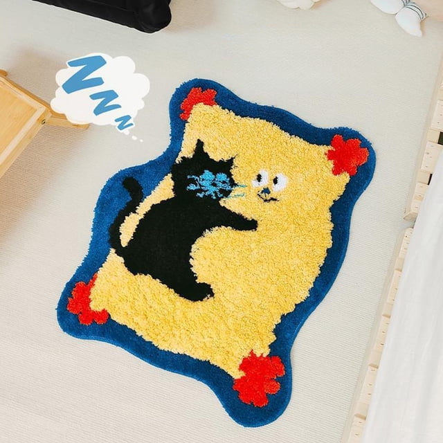 Alfombras de Baño y Cocina Amarillas de Alta Densidad | Absorbentes, Textura Similar a La Lana, 60X40Cm, Gran Agarre | 1 Alfombra de Baño