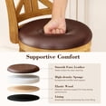 thumbnail image 5 of MF Studio 30" Bar Stool with Back Set of 6, Wood Swivel Bar Height Stool with K-Shaped Back & Extra Large Seat for Kitchen, Pub, Teak Color, 5 of 10