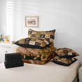 thumbnail image 5 of Manfei Farmhouse Hunting Teens Bedding Comforter Set 7pcs, Brown Patchwork Buffalo Queen Bedding Sets, Southwestern Reversible Queen Sheet Sets, Super Cozy Room Decor, 5 of 7