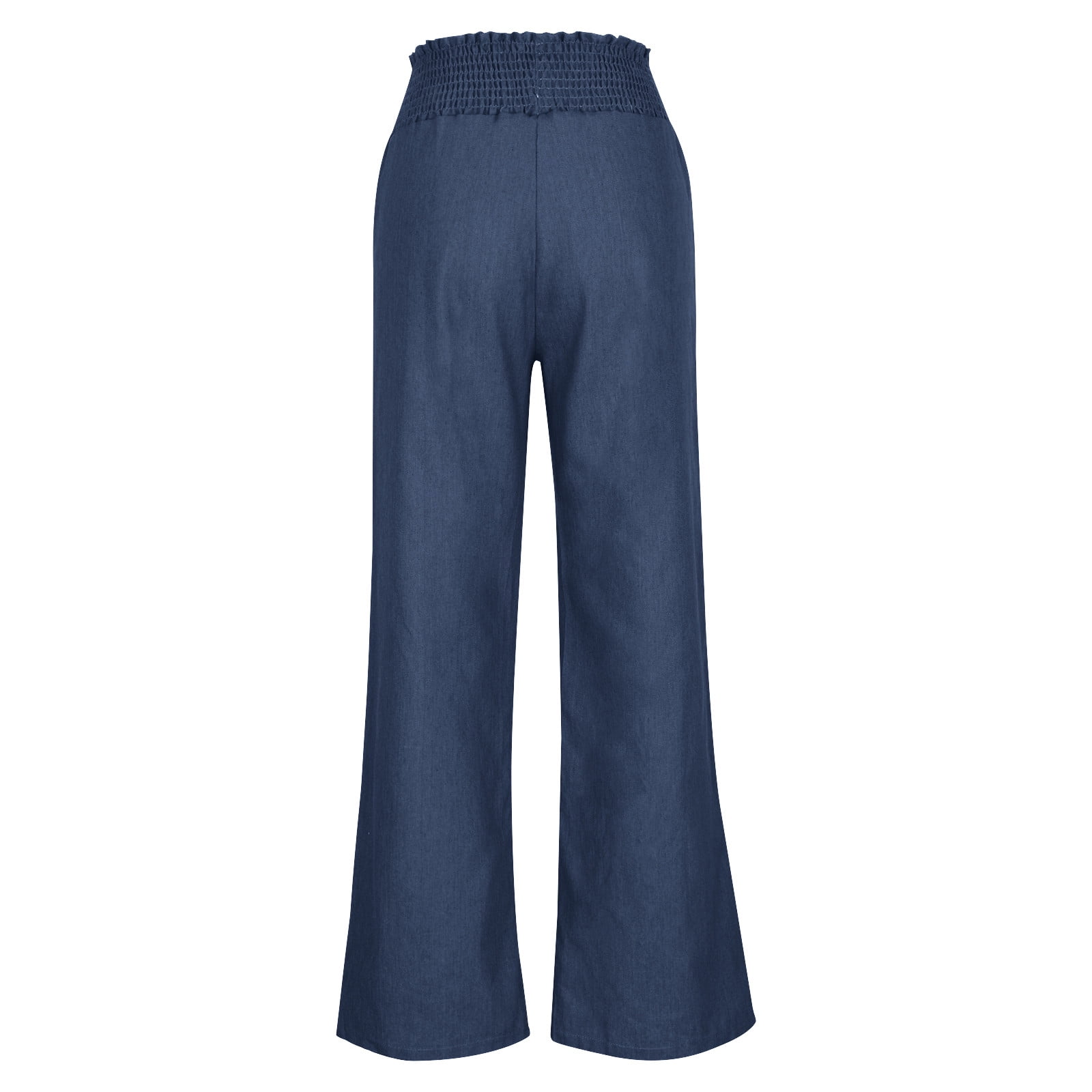 WCMZJ Wide Leg Pants for Women Smocked Trendy Loose Imitation