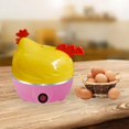 thumbnail image 4 of Cocina de huevos multifunción con vaporizador de huevos de apagado automático para dormitorio de cocina RV Rosado Macarena cocedor de huevos, 4 of 8