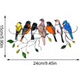 thumbnail image 2 of Multicolor Birds on a Wire High Stained Glass Suncatcher Window Panel, Bird Series Art Ornaments Pendant, Hanging for Windows Doors Home Decoration and Gifts, 2 of 7