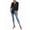 Black, variant on Womens Soft Satin Silk Leopard Button Down Shirts Silky Long Sleeve Work Shirt Dress Blouses Tops Light XL