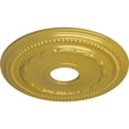 thumbnail image 3 of Ekena Millwork 15 3/8"OD x 3 5/8"ID x 1"P Federal Ceiling Medallion (Fits Canopies up to 8 1/2"), Hand-Painted Rich Gold, 3 of 6