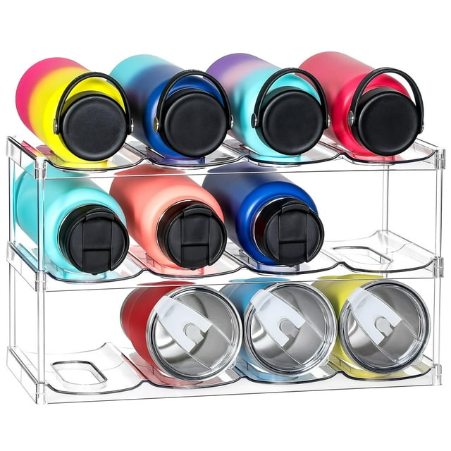 Soporte organizador para botellas de agua LANDNEOO de 3 niveles, apilable