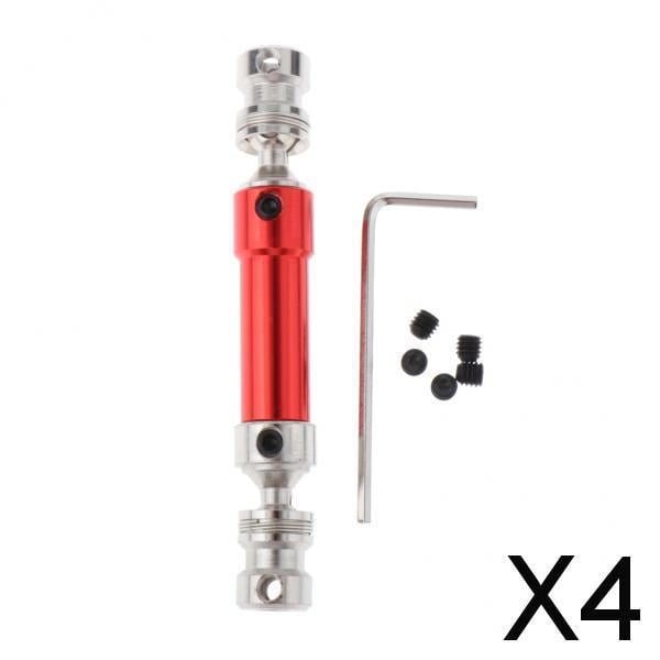 Eje de transmisión trasero universal Baoblaze WL 12428 12423 RC rojo 4 piezas