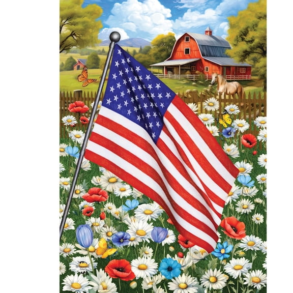Briarwood Lane Summer Garden Flag 12x18 For Outdoor American Flower Field For Summer Garden Flag Flags For Outside