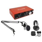 Focusrite Single Person Podcast Podcasting Package w/Interface+Mic+Headphones